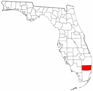 Broward County Florida location in the State of Florida and the poplulation was 1,744,922 as of April 2009