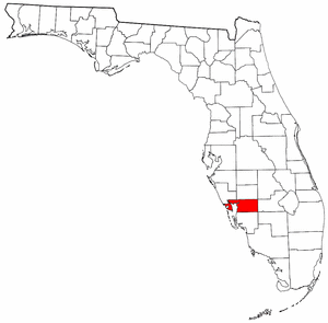 Charlotte County Florida location in the State of Florida with a population of 165,455 as of April 2009