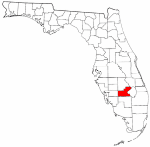 Glades County Florida location in the State of Florida